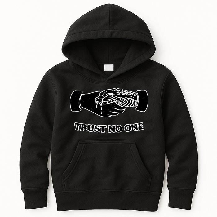 Trust No One Shake Hands With A Snake Kids Hoodie