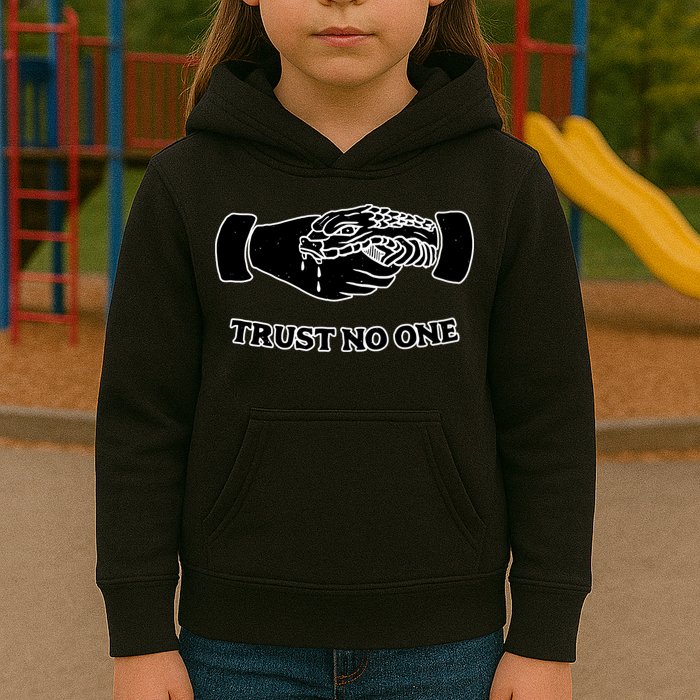Trust No One Shake Hands With A Snake Kids Hoodie
