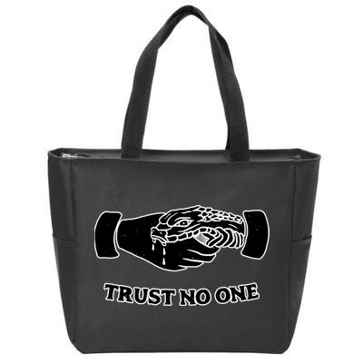 Trust No One Shake Hands With A Snake Zip Tote Bag