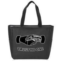 Trust No One Shake Hands With A Snake Zip Tote Bag