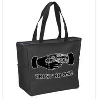 Trust No One Shake Hands With A Snake Zip Tote Bag
