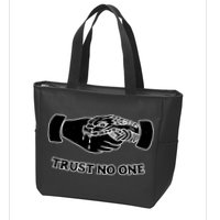 Trust No One Shake Hands With A Snake Zip Tote Bag