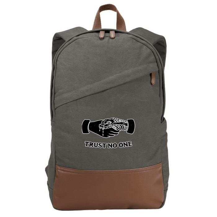Trust No One Shake Hands With A Snake Cotton Canvas Backpack