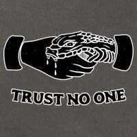 Trust No One Shake Hands With A Snake Cotton Canvas Backpack