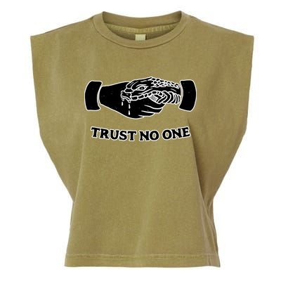 Trust No One Shake Hands With A Snake Garment-Dyed Women's Muscle Tee