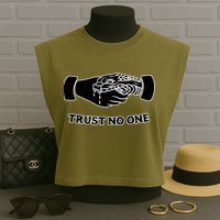 Trust No One Shake Hands With A Snake Garment-Dyed Women's Muscle Tee