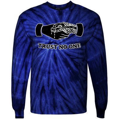 Trust No One Shake Hands With A Snake Tie-Dye Long Sleeve Shirt