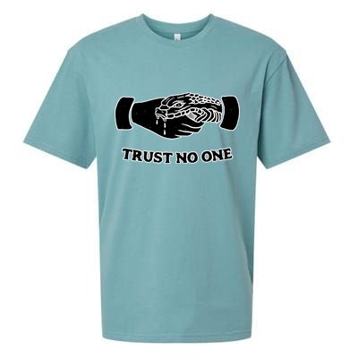 Trust No One Shake Hands With A Snake Sueded Cloud Jersey T-Shirt