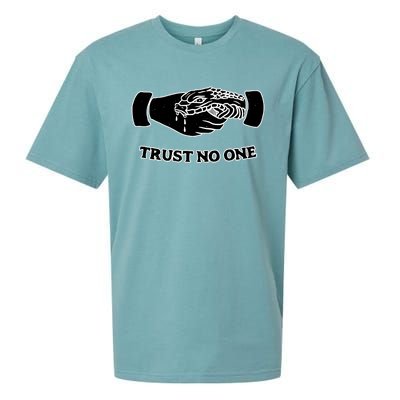 Trust No One Shake Hands With A Snake Sueded Cloud Jersey T-Shirt