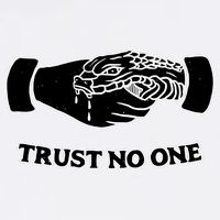 Trust No One Shake Hands With A Snake Garment-Dyed Sweatshirt