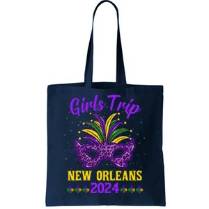 Trip New Orleans 2024 Mardi Gras Mask Friends Vacation Tote Bag