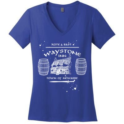 The Name Of The Wind The Eolian Waystone Inn Kvothe Meaningful Gift Women's V-Neck T-Shirt