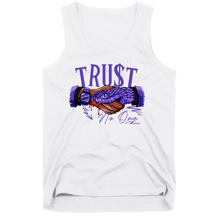 Trust No One Black Field Purple 12s Matching Tank Top