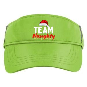 Team Naughty Or Nice Matching Christmas Santa Hat Pajama Gift Adult Drive Performance Visor