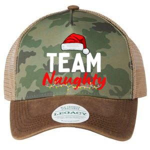 Team Naughty Or Nice Matching Christmas Santa Hat Pajama Gift Legacy Tie Dye Trucker Hat