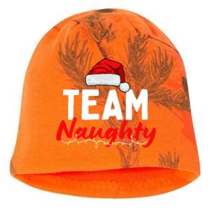 Team Naughty Or Nice Matching Christmas Santa Hat Pajama Gift Kati - Camo Knit Beanie