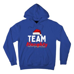 Team Naughty Or Nice Matching Christmas Santa Hat Pajama Gift Hoodie