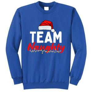 Team Naughty Or Nice Matching Christmas Santa Hat Pajama Gift Sweatshirt