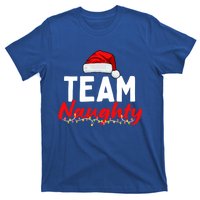 Team Naughty Or Nice Matching Christmas Santa Hat Pajama Gift T-Shirt