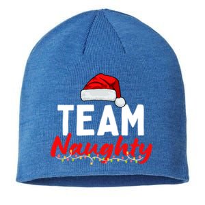 Team Naughty Or Nice Matching Christmas Santa Hat Pajama Gift Sustainable Beanie