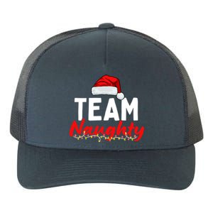 Team Naughty Or Nice Matching Christmas Santa Hat Pajama Gift Yupoong Adult 5-Panel Trucker Hat