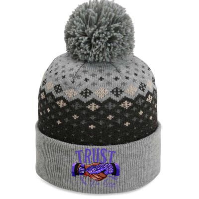 Trust No One Black Field Purple 12s Matching The Baniff Cuffed Pom Beanie