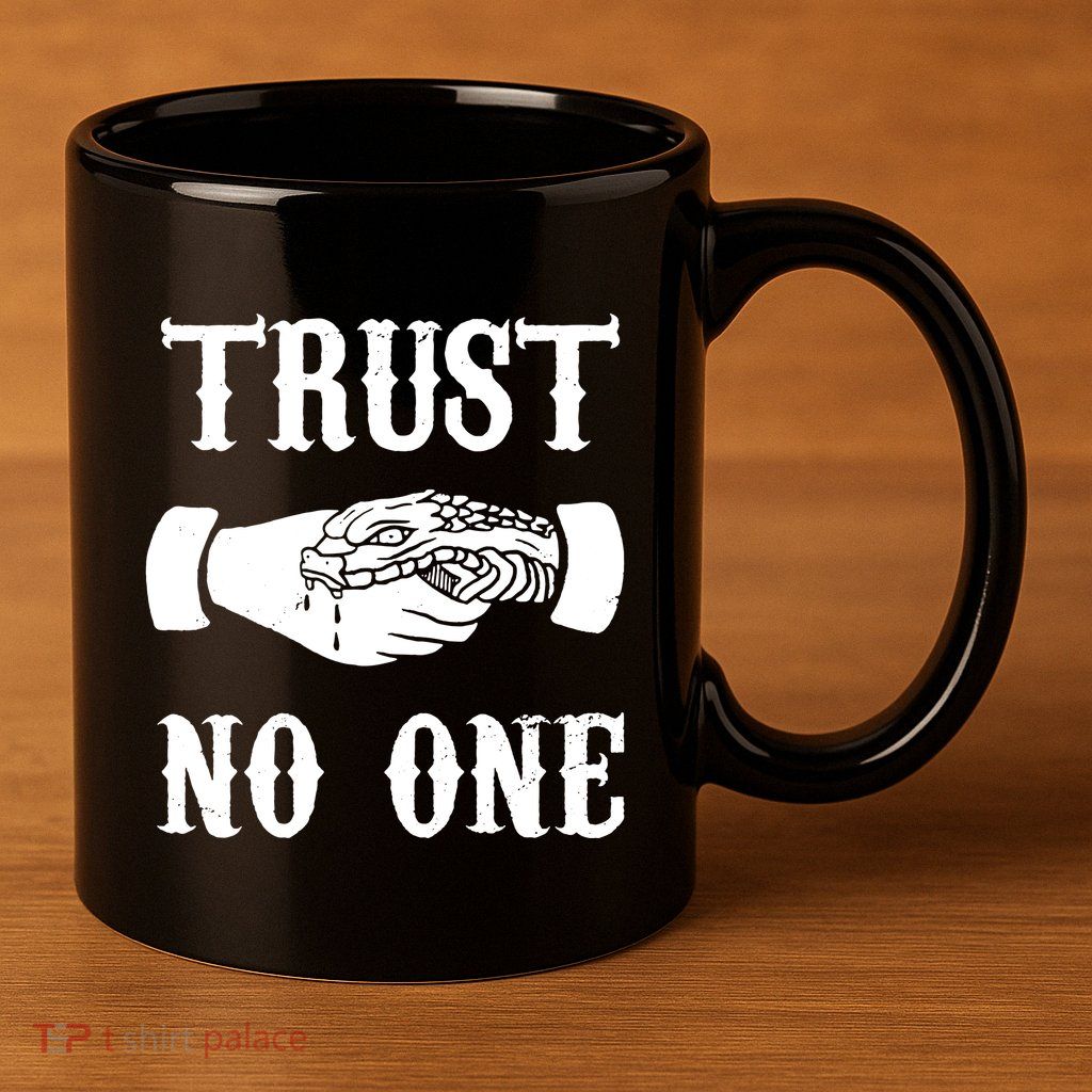 Trust No One 11oz C Handle Ceramic Mug