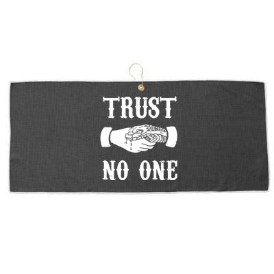 Trust No One Large Microfiber Waffle Golf Towel