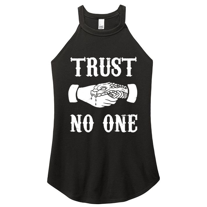 Trust No One Women's Perfect Tri Rocker Tank