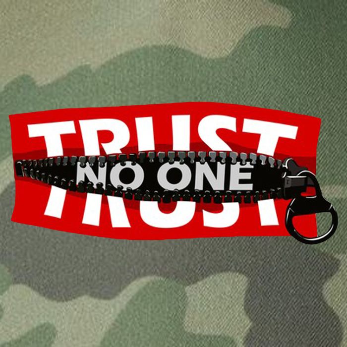 Trust No One Graphic Legacy Tie Dye Trucker Hat