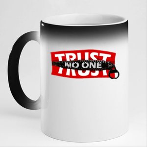 Trust No One Graphic 11oz Black Color Changing Mug