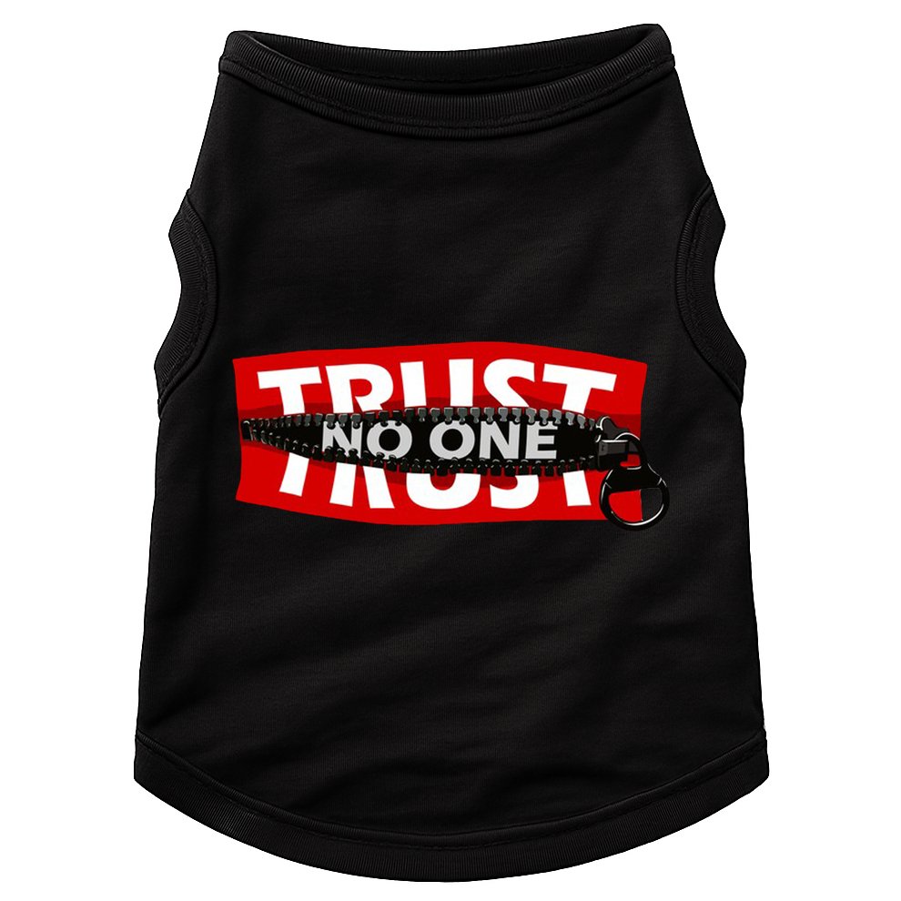 Trust No One Graphic Doggie Tank