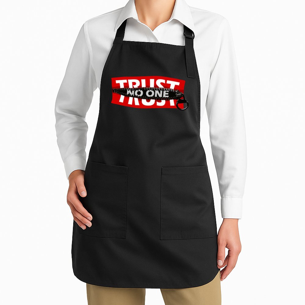 Trust No One Graphic Apron