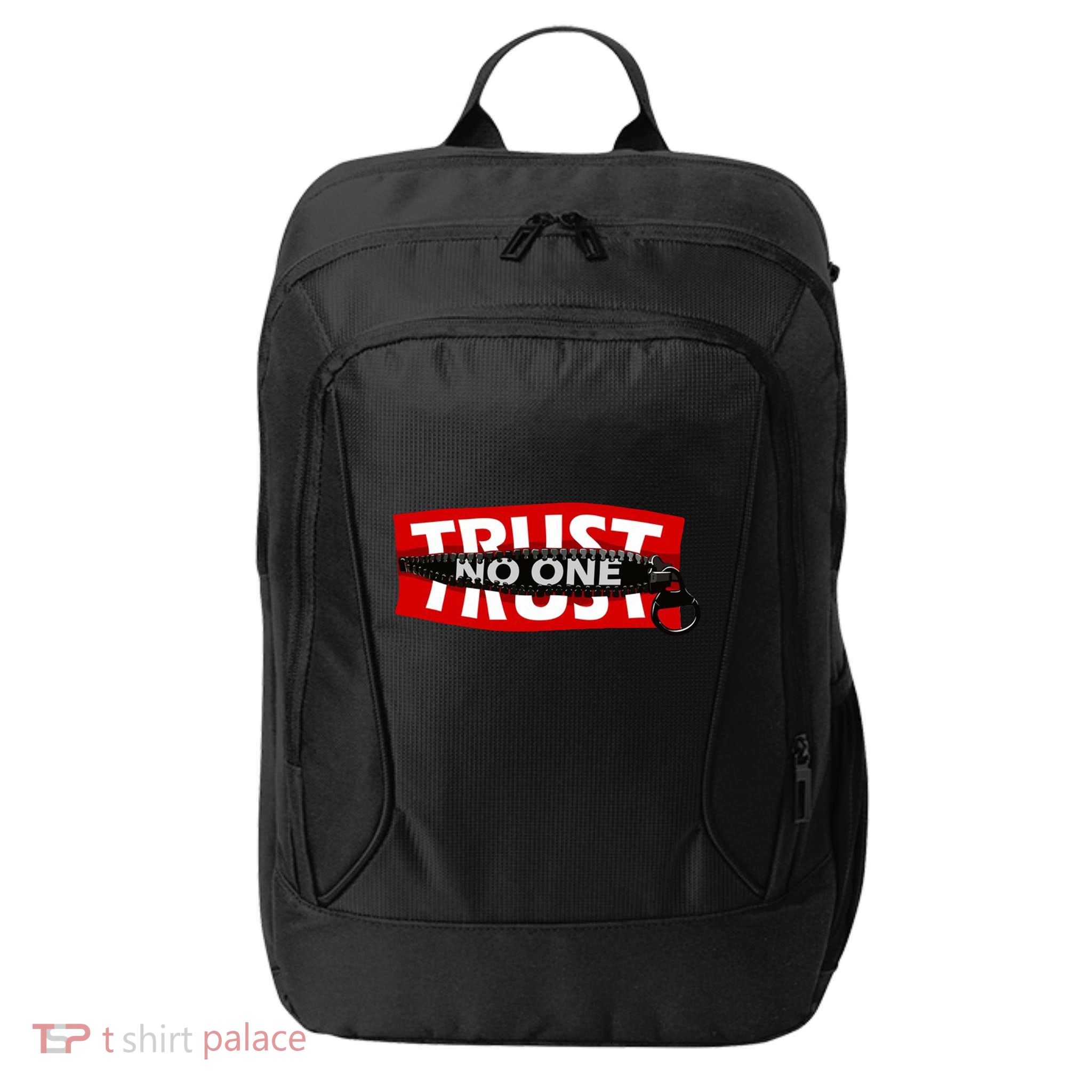 Trust No One Graphic City Backpack