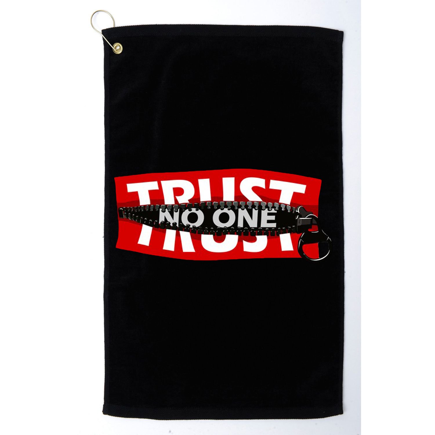Trust No One Graphic Golf Towel
