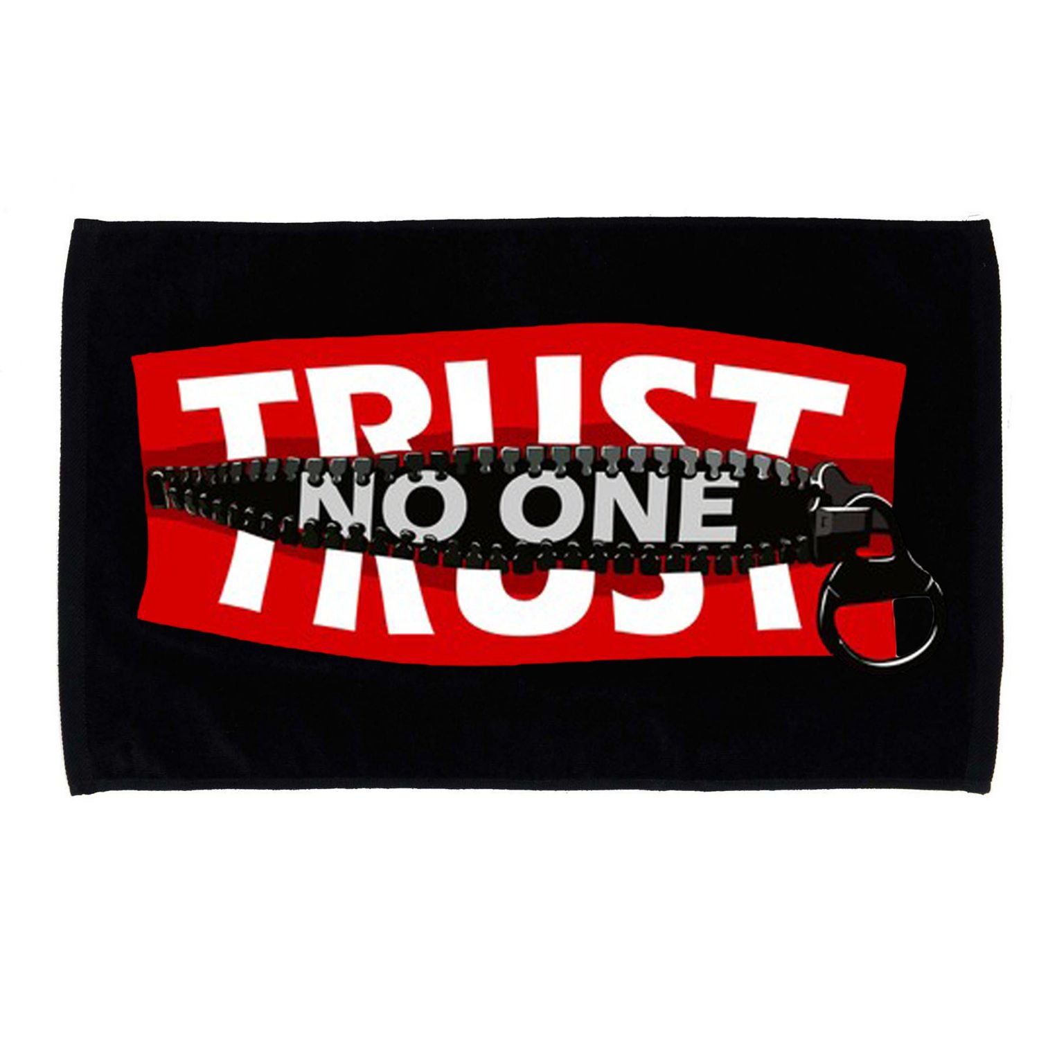 Trust No One Graphic Microfiber Hand Towel