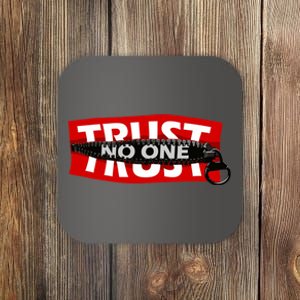 Trust No One Graphic Coaster