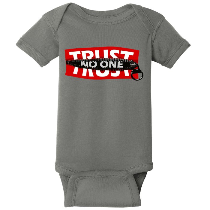 Trust No One Graphic Baby Bodysuit
