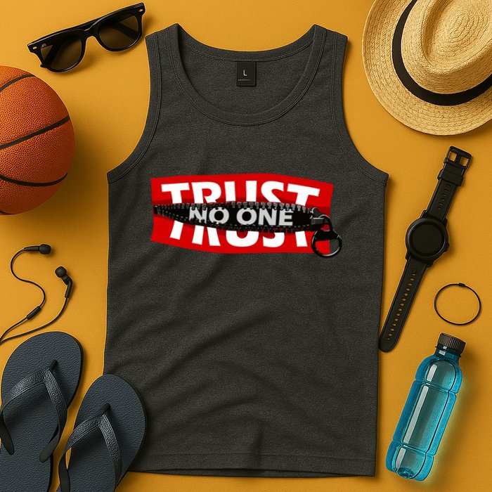 Trust No One Graphic Tank Top