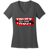 Trust No One Graphic Women's V-Neck T-Shirt