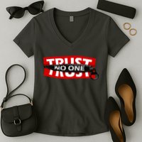 Trust No One Graphic Women's V-Neck T-Shirt
