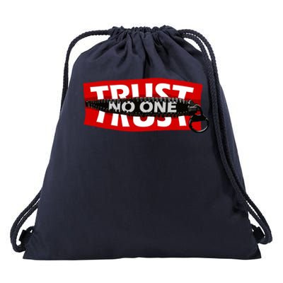 Trust No One Graphic Drawstring Bag