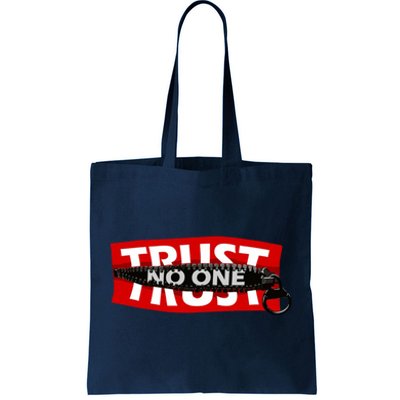 Trust No One Graphic Tote Bag