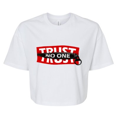 Trust No One Graphic Bella+Canvas Jersey Crop Tee