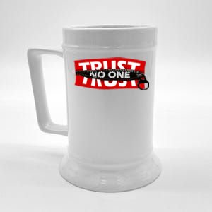 Trust No One Graphic Beer Stein