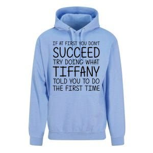 Tiffany Name Personalized Funny Christmas Joke If At First You DonT Succeed Unisex Surf Hoodie