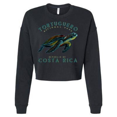Tortuguero National Park Costa Rica Sea Turtle Souvenir Gift Cropped Pullover Crew