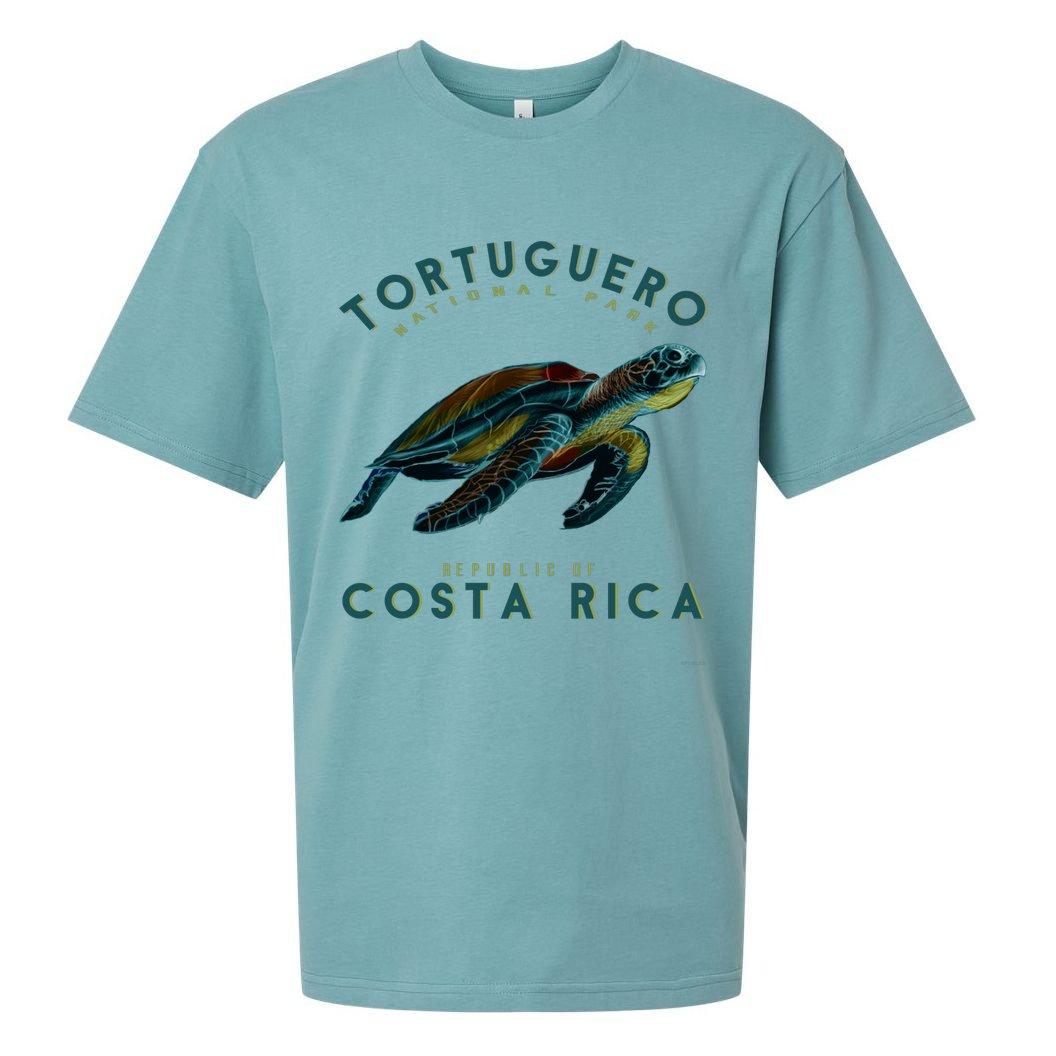 Tortuguero National Park Costa Rica Sea Turtle Souvenir Gift Sueded Cloud Jersey T-Shirt