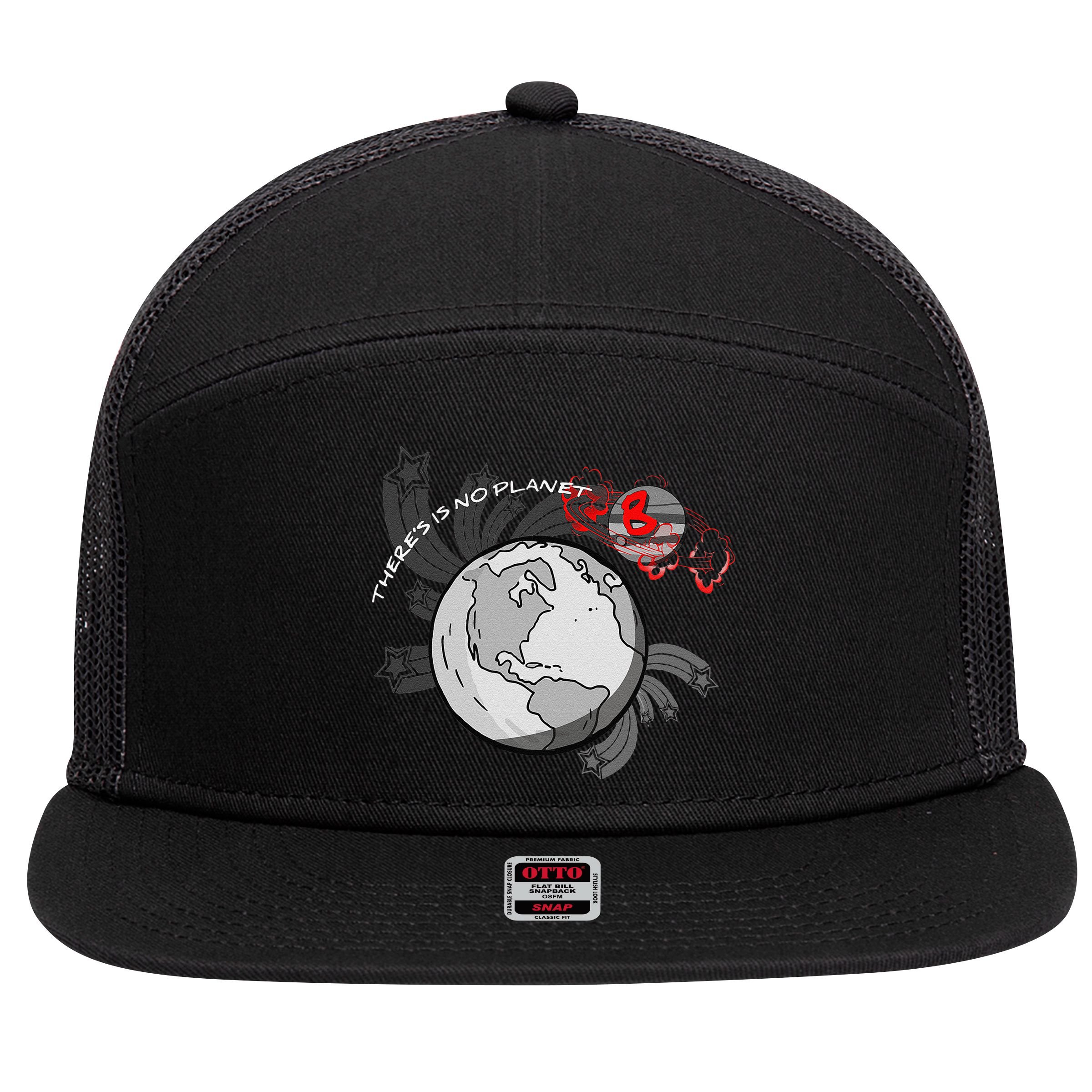 There's No Planet B Science Climate Change Earth Day 7 Panel Mesh Trucker Snapback Hat
