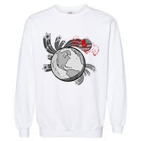 There's No Planet B Science Climate Change Earth Day Garment-Dyed Sweatshirt